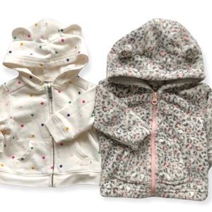 Animal Ear Zip up Baby Hoodies